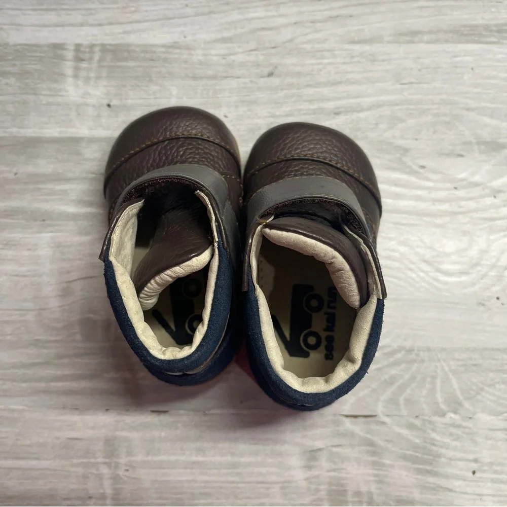 See Kai Run Sawyer Chukka Boots Brown Leather Baby Infant Toddler Boys size 3
